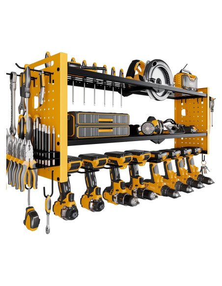 Organizador de Herramientas Montaje en Pared NattyDot Amarillo Organizador de Herramientas Montaje en Pared NattyDot Amarillo