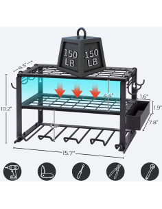 Estante de Herramientas TreeLen 3 Capas Montaje en Pared 2