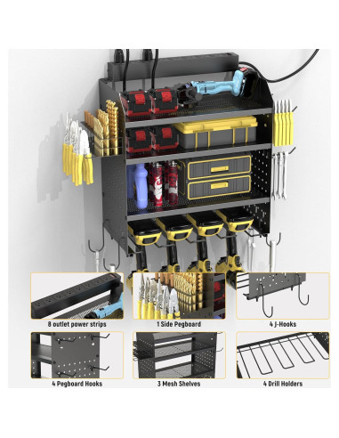 Soporte de Taladro Montado en Pared OKKMAX 4 Capas 86.18kg