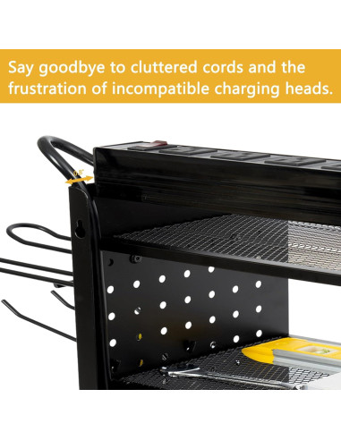 Organizador de Herramientas Eléctricas HomeJayde 4 Estantes 8 Salidas