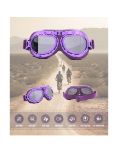 Gafas de Motocicleta CRG Sports T08 Retro UV 100% Protección 2
