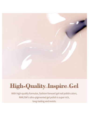 Esmalte de Gel RARJSM Rosa Pálido 15ml Curado UV LED
