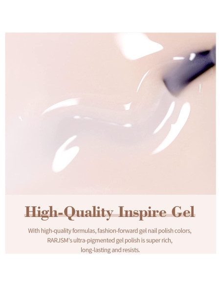 Esmalte de Gel RARJSM Rosa Pálido 15ml Curado UV LED