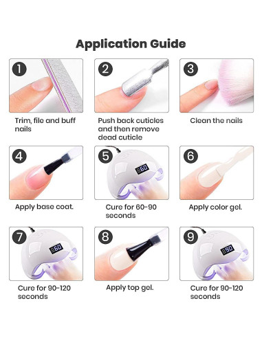 Esmalte de Gel RARJSM Rosa Pálido 15ml Curado UV LED