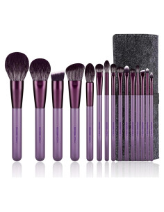 Juego de Brochas de Maquillaje EIGSHOW 15 Piezas Púrpura