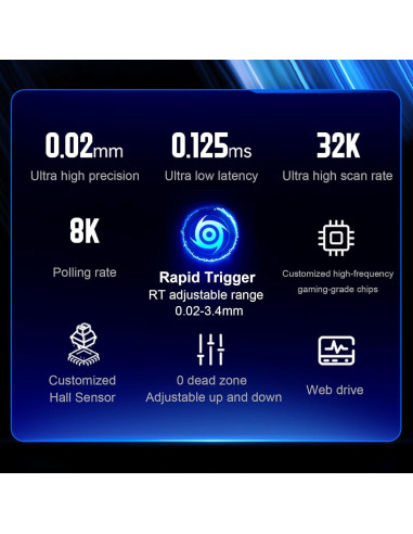 Teclado Mecánico Gaming MCHOSE ACE 68 RGB 8K Hz Ajustable