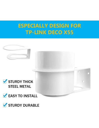 Soporte de Montaje en Pared TP-Link Deco X55 - Metal Blanco, 3 Piezas