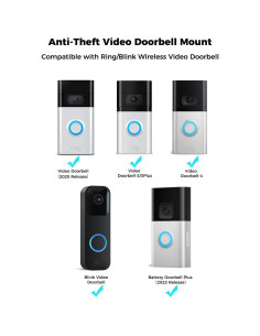 Soporte antirrobo para timbre Blink/Ring - KMOUANTS - Sin taladrar 2