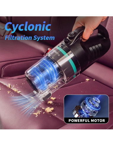 Aspiradora de Coche KABEILAI SVC1019-C con Filtro Ciclónico