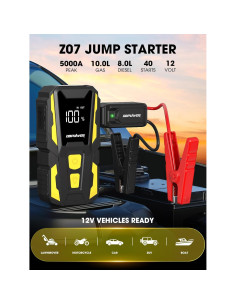 Arrancador de Batería DBPOWER Z07 5000A 74Wh 12V con Linterna LED 2
