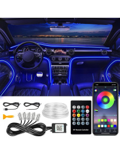 Luces LED para Carro SAMGCHI 6m RGB Control Remoto APP 2