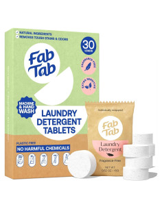 Tabletas de detergente para lavandería Fab Tab 30 unidades