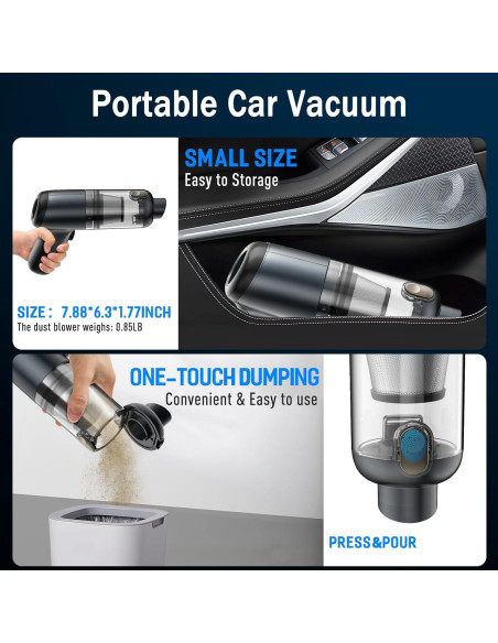 Aspiradora de Mano Inalámbrica Lovyi Mini 12000Pa 3 en 1 Aspiradora de Mano Inalámbrica Lovyi Mini 12000Pa 3 en 1