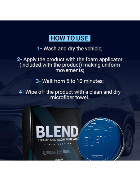 Cera de Pasta Cerámica y Carnauba Vonixx 100 mL - Brillo Oscuro