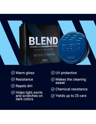 Cera de Pasta Cerámica y Carnauba Vonixx 100 mL - Brillo Oscuro