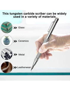 Paquete de 2 herramientas de grabado Mriuuod con 10 puntas y regla 15cm 2