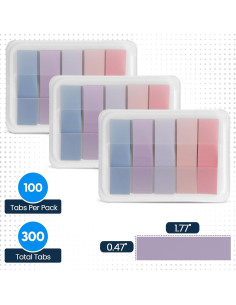 Pestañas Adhesivas Transparentes Essex Wares 300 Piezas 5 Colores 2