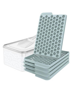 Bandejas de Hielo Mini WIBIMEN 4 Pack Redondas Azul