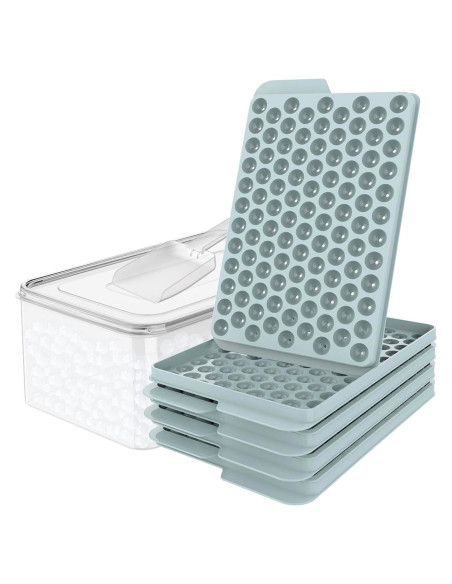 Bandejas de Hielo Mini WIBIMEN 4 Pack Redondas Azul