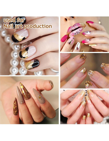 Copos de Hoja de Oro Imitación FOJOO 10g con Pinzas DIY