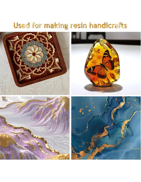 Copos de Hoja de Oro Imitación FOJOO 10g con Pinzas DIY