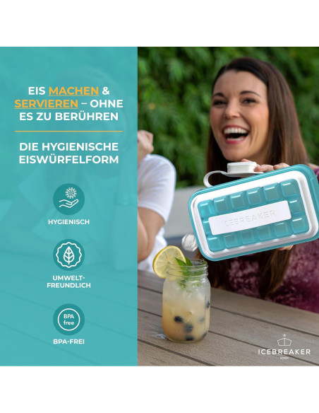 Bandeja de Hielo ICEBREAKER 54 Cubos Silicona con Tapa