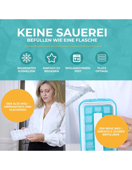 Bandeja de Hielo ICEBREAKER 54 Cubos Silicona con Tapa