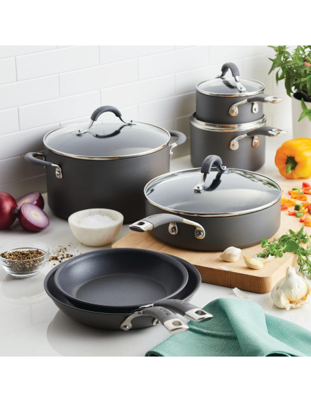 Juego de Ollas y Sartenes Circulon Radiance 10 Piezas Antiadherente