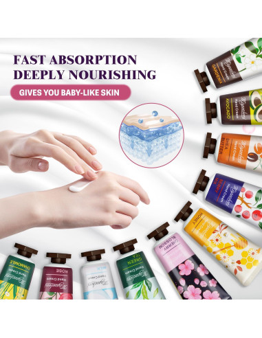 Set de Regalo 120 Mini Cremas de Manos KIYTARBOO 20g