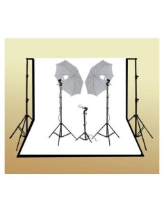 Kit de Luz de Estudio ePhoto ULS 105 con Fondos Muselina
