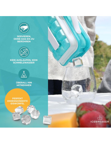Bandeja de Hielo ICEBREAKER 54 Cubos Silicona con Tapa