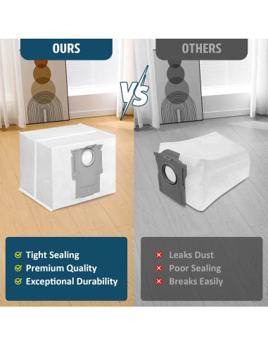 22 Bolsas de Polvo OOBILA para Roborock Q5, 3.5L