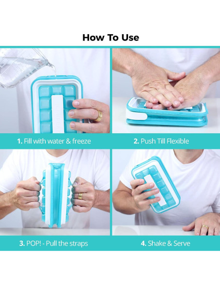 Bandeja de Hielo ICEBREAKER 54 Cubos Silicona con Tapa