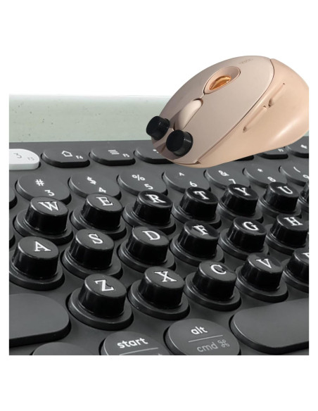 80 Calcomanías Elevadas para Teclado Ocdin - Cilindro Negro