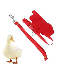 Arnés Ajustable para Patos y Pollos Pssopp - Chaleco Transpirable Rojo M