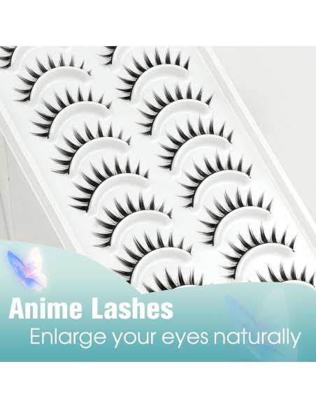 Pestañas Postizas Obeyalash Ojo de Gato Anime 12mm 10 Pares Pestañas Postizas Obeyalash Ojo de Gato Anime 12mm 10 Pares