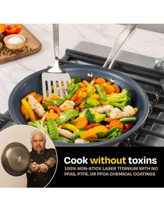 Juego de Sartenes Antiadherentes Guy Fieri 2 Pcs 21.5 y 25.4 cm 2