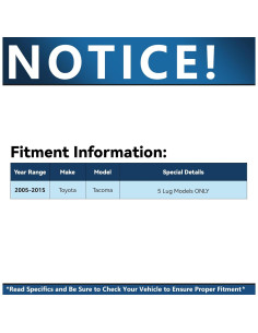 Kit de frenos delantero Detroit Axle para Toyota Tacoma 2005-2015 2