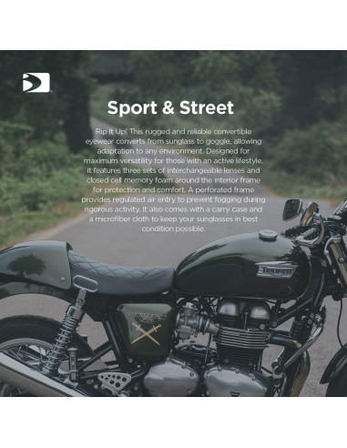 Gafas Convertibles Bobster Sport & Street con 3 Lentes