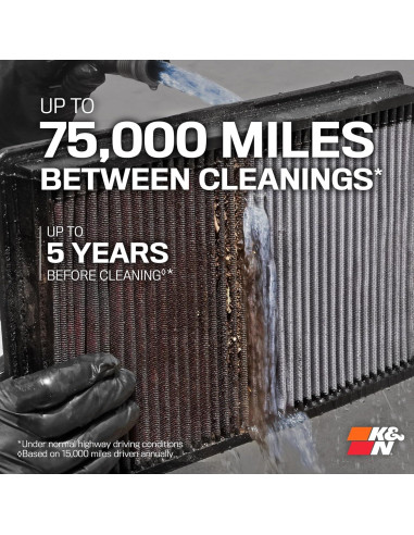 Filtro de Aire K&N 33-2435 Lavable para Lexus/Mitsubishi/Toyota