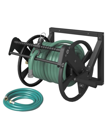 Carrete de Manguera de Jardín Artigarden 125 pies Metal Negro