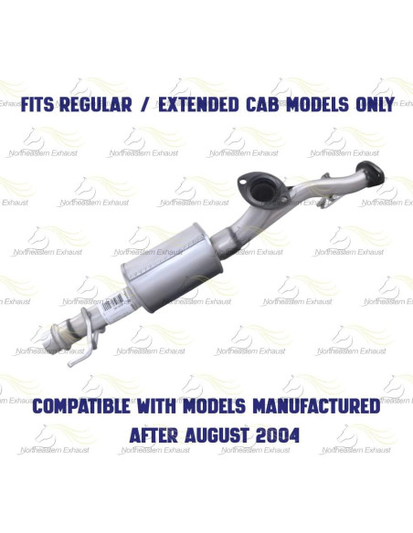 Silenciador Central Acero Inoxidable Escape del Nordeste Toyota Tundra 2004-2006