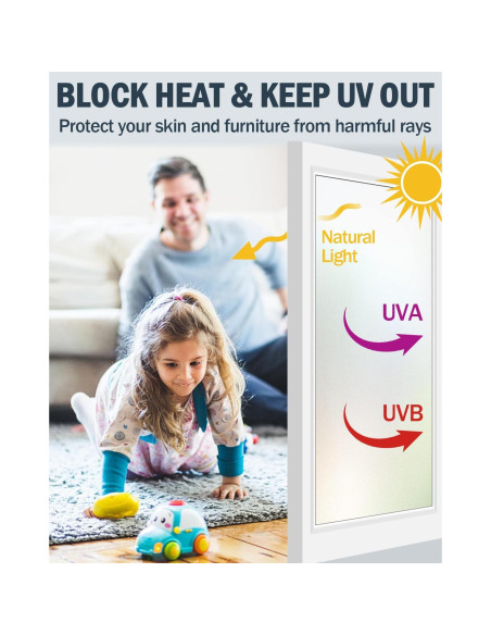 Película de Privacidad LOVEPEA 44.5x200 cm Vinilo UV