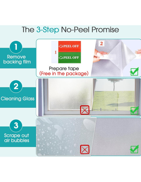 Película de Privacidad para Ventanas Coavas 44.5x199.8cm Esmerilada