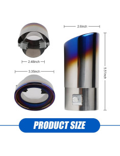 Punta de Escape Acero Inoxidable Sinytuto Universal Azul 2