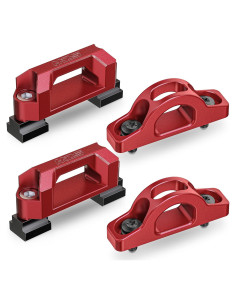 Ganchos de Amarre MZS para Cama de Camioneta Tacoma Tundra Rojo
