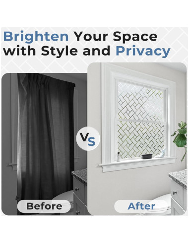 Película de Privacidad Rabbitgoo 44.5x199.8 cm Vinilo Esmerilado