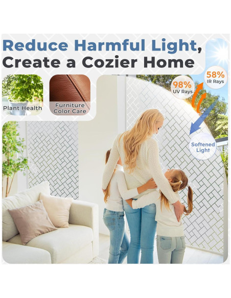 Película de Privacidad Rabbitgoo 44.5x199.8 cm Vinilo Esmerilado Película de Privacidad Rabbitgoo 44.5x199.8 cm Vinilo Esmerilado