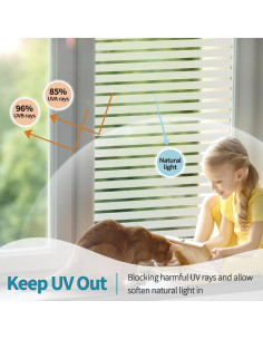 Película para Ventanas Niviy 0.90 m Rayas Anchas UV 2