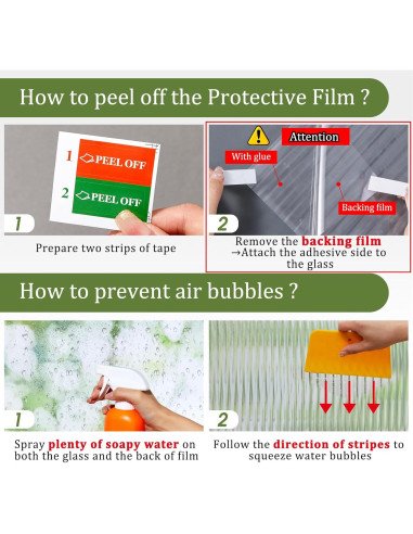 Película de Privacidad para Ventanas Beautyhero 44.5x199.5 cm